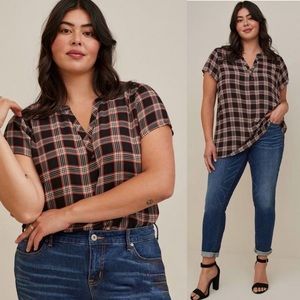 Torrid Georgette Hi-Low Tunic Blouse